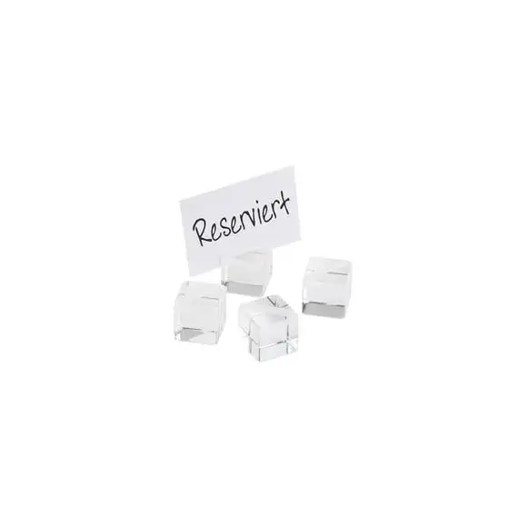 Menyhållare akryl 3x3x3cm 4-pack