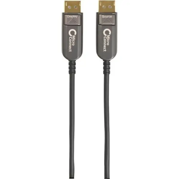 MicroConnect Fiber DisplayPort 1.4 kabel | 10 m