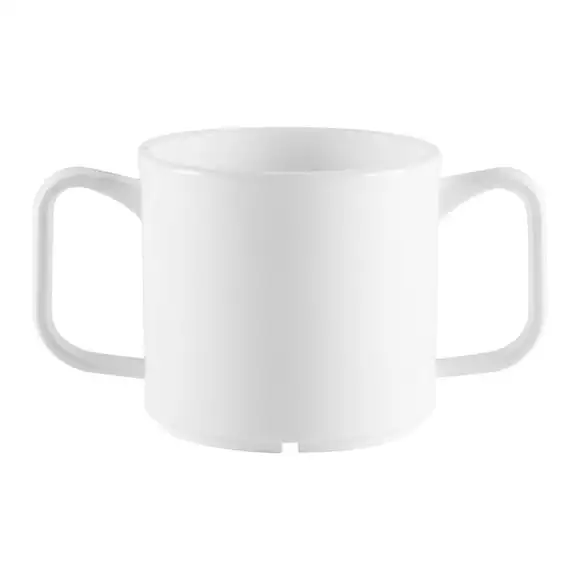 Mugg PET Progress 30cl med två handtag vit Malko