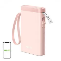 Nelko P21 termisk etikettskrivare (rosa)