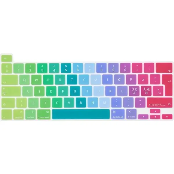 Philbert KB Cover MacBook 13-16" Pro 2022, regnbåg