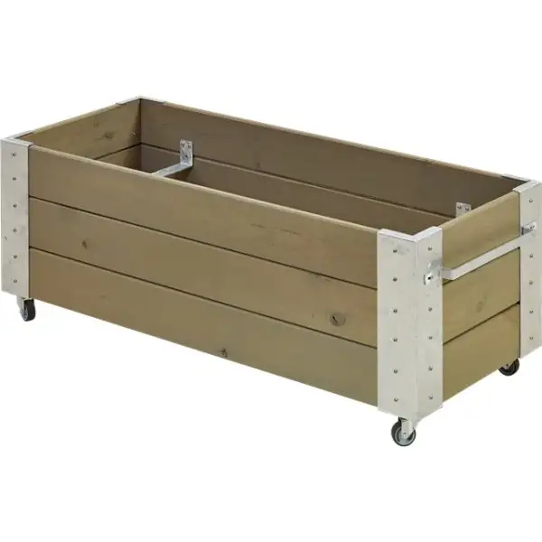 Plus Cubic blomlåda 120x50x45, gråbrun