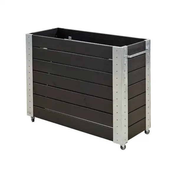 Plus Cubic blomlåda, 120x50x95 cm, svart