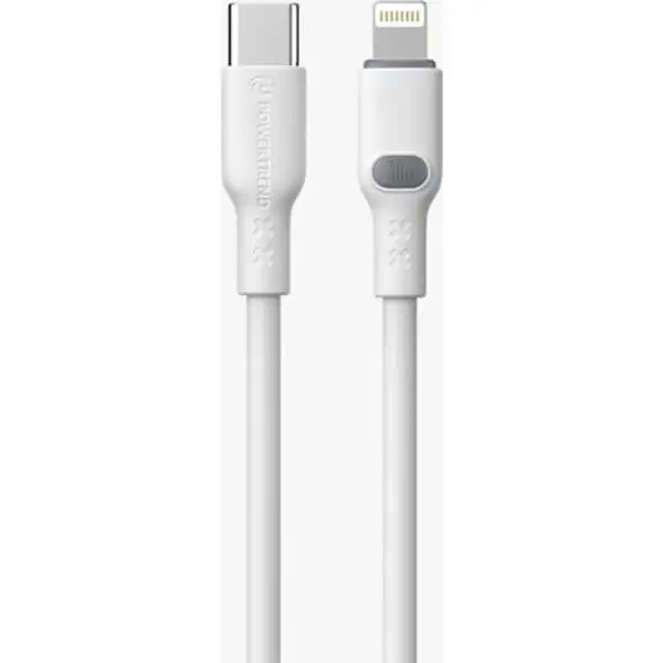 Powertrend Laddningskabel USB-C-Lightning, 1m, vit