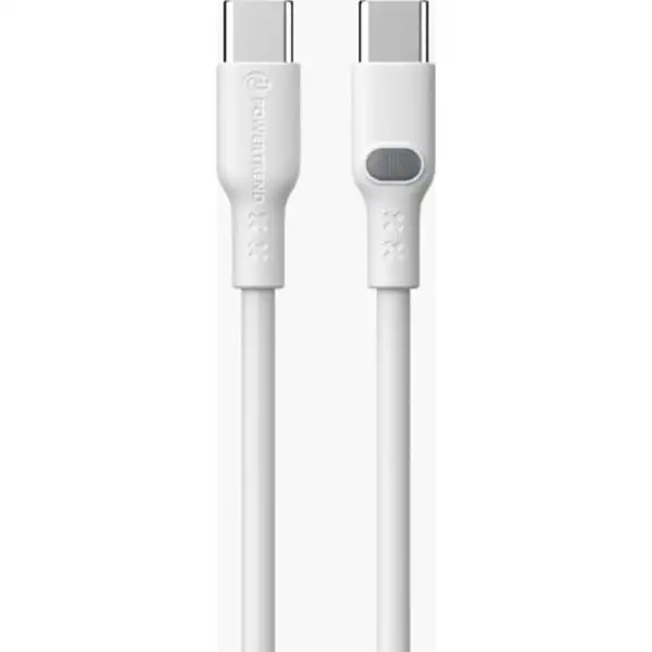 Powertrend USB-C - USB-C-laddningskabel 2m, vit