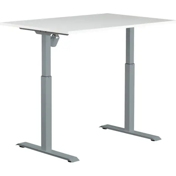 Sun-Flex II höj-/sänkbart bord, 120x80, vit/grå