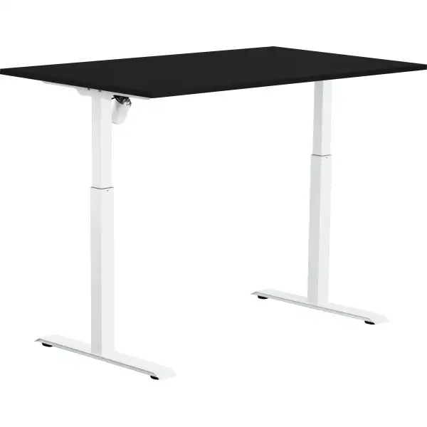 Sun-Flex II höj-/sänkbart bord, 140x80, svart/vit