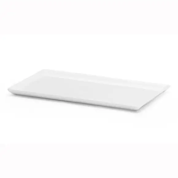 Tallrik fat porslin rektangulär 25x14,5cm vit