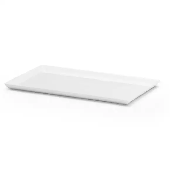Tallrik fat porslin rektangulär 30x17,5cm vit