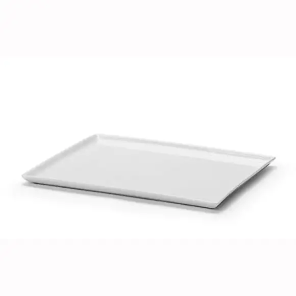 Tallrik fat porslin rektangulär 32,5x26,5cm vit
