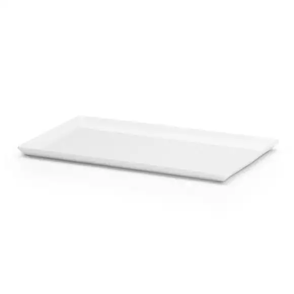 Tallrik fat porslin rektangulär 35x21cm vit