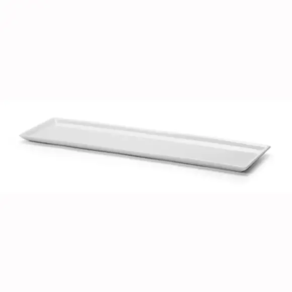 Tallrik fat porslin rektangulär 53x16cm vit UTGÅTT