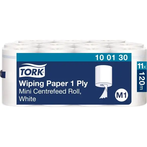 Tork M1 Standard torkpapper, 1-lager, vit, 11 rl