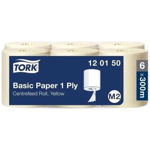 Tork M2 Basic avtorkningspapper, 1-lager, 6 rullar