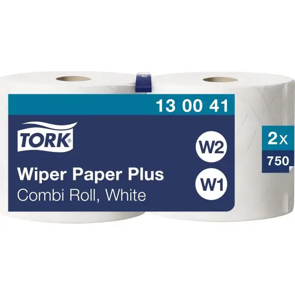 Tork W1/W2 Plus avtorkningspapper, vitt, 2-lager