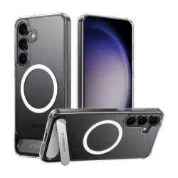 Torras Pstand Series telefonfodral för Samsung S25+ (transparent)