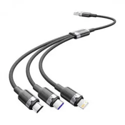 Vention USB 2.0 A till 3-i-1 6A-kabel Ventilation CTRBG 1.5M (svart)