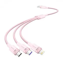 Vention USB 2.0 A till 3-i-1 6A-kabel Vention CTRPG 1.5M (rosa)