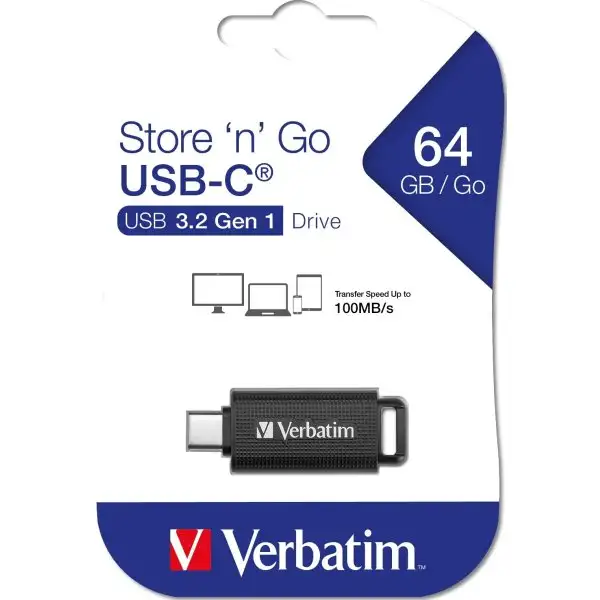 Verbatim Store'n'Go USB-C 3.2 Gen 1, 64 GB