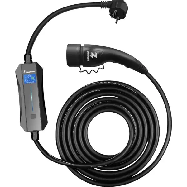 Zmartgear EU-kontakt t.Typ 2 laddkabel, 6-16A, 5m